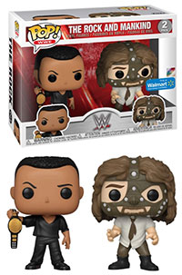 Funko-Pop-WWE-The-Rock-and-Mankind-2-Pack-Walmart-exclusive